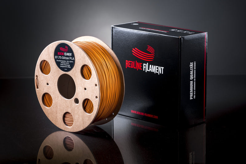 Glitzer PLA Rotorange