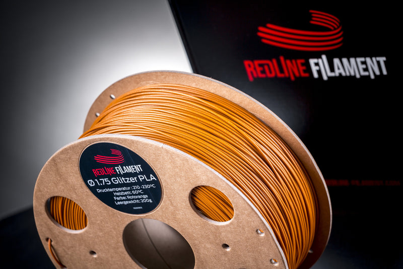 Glitzer PLA Rotorange