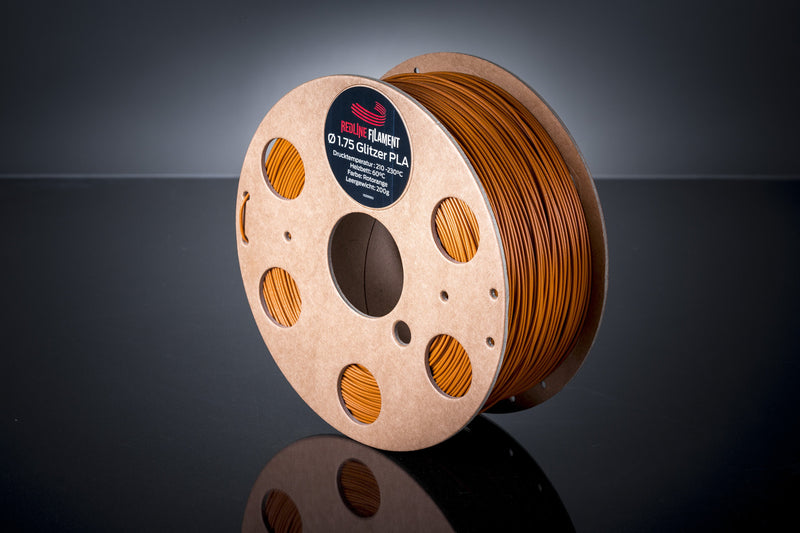 Glitzer PLA Rotorange