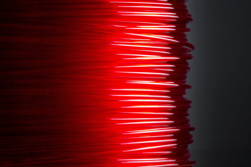 PET-G Filament Samples (1,75mm) REDLINE FILAMENT PET-G Transparent Rot 1.75